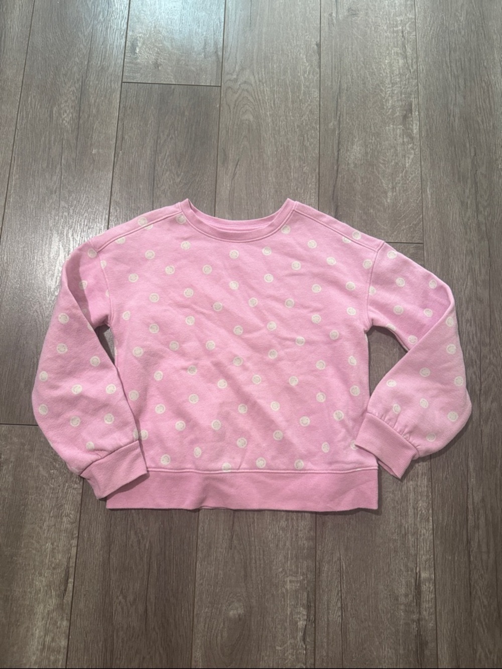 Cat & Jack pink smiley face sweatshirt 8